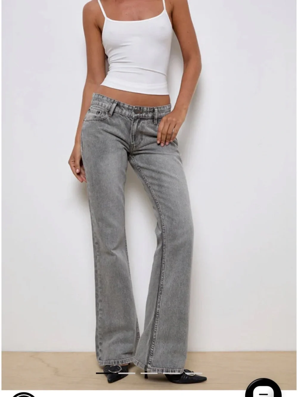 Motel Rocks Grey Boot-Cut Jeans - Picture 2 of 10